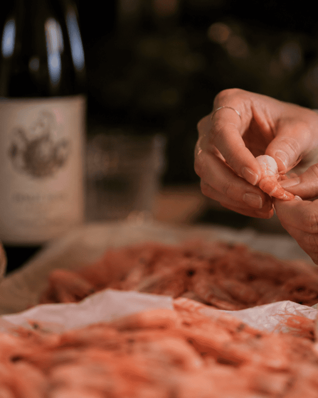 Rejer og vin ad libitum